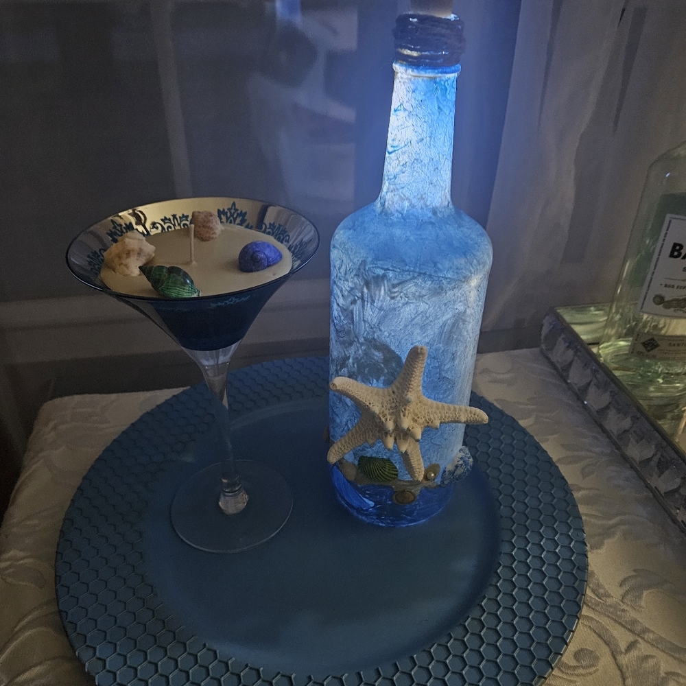 Seashell Bottle Light